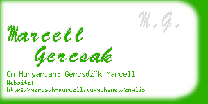marcell gercsak business card